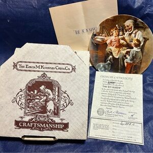 The Edwin M Knowles China Co. Decorative Plate “The toy maker”